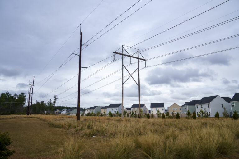 Transmission lines through Cane Bay neighborhood.