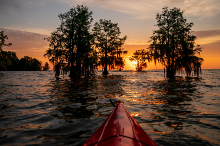 Sunrise on Lake Moultrie near the Fred L. Day Boat Ramp in Cross.