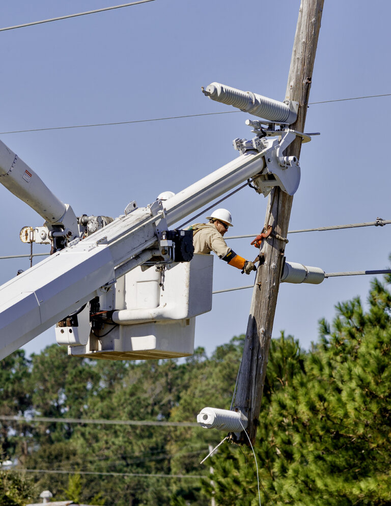 Power restoration after Hurricane Matthew.