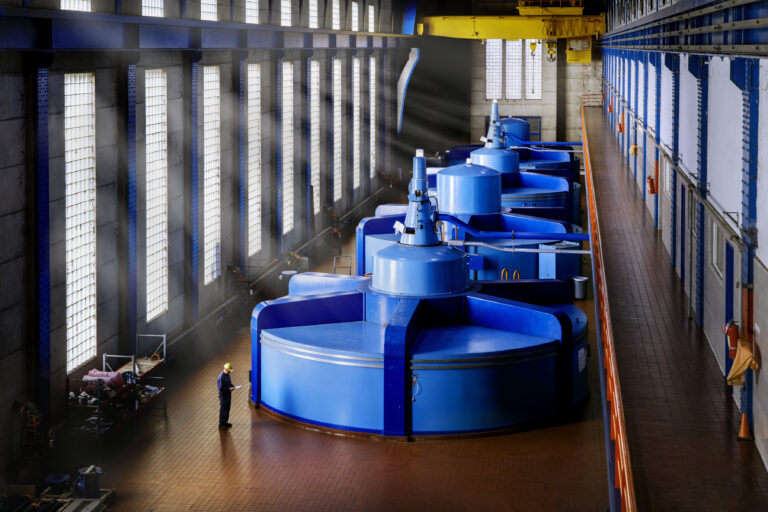 Interior of Jefferies Hydro Generation Station.