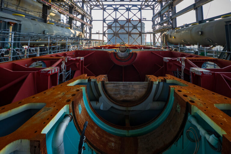 Interior of the Fairfield nuclear construction site. 
