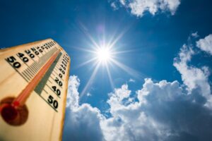 Thermometer and blazing sun